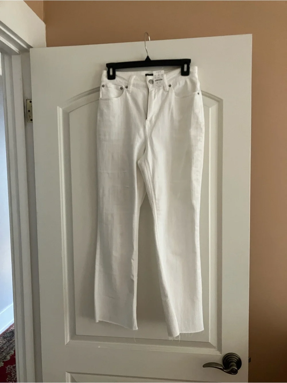 J. Crew Factory Curvy mid-rise flare crop jean in signature stretch
